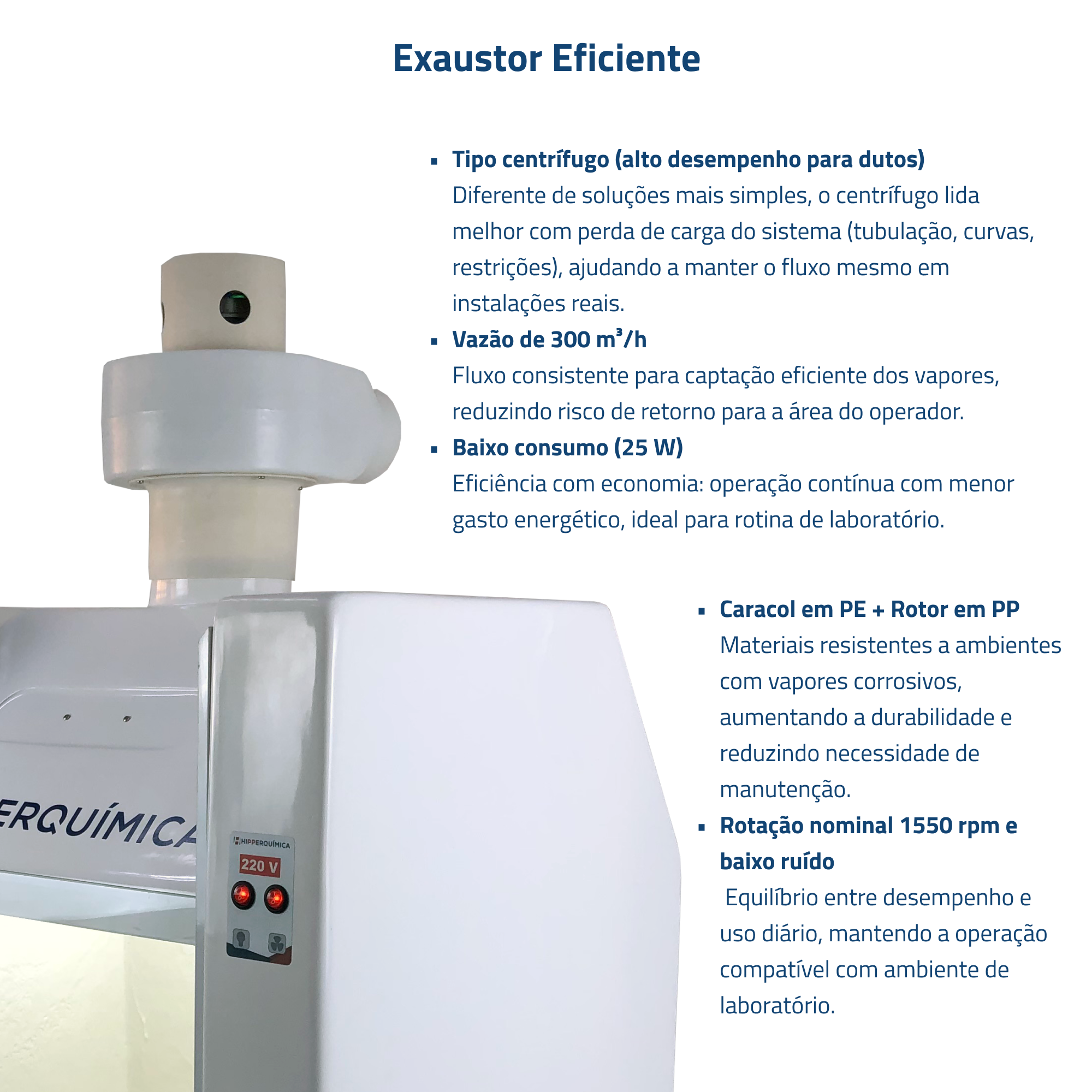 Capela de Exaustão de Gases SP80N