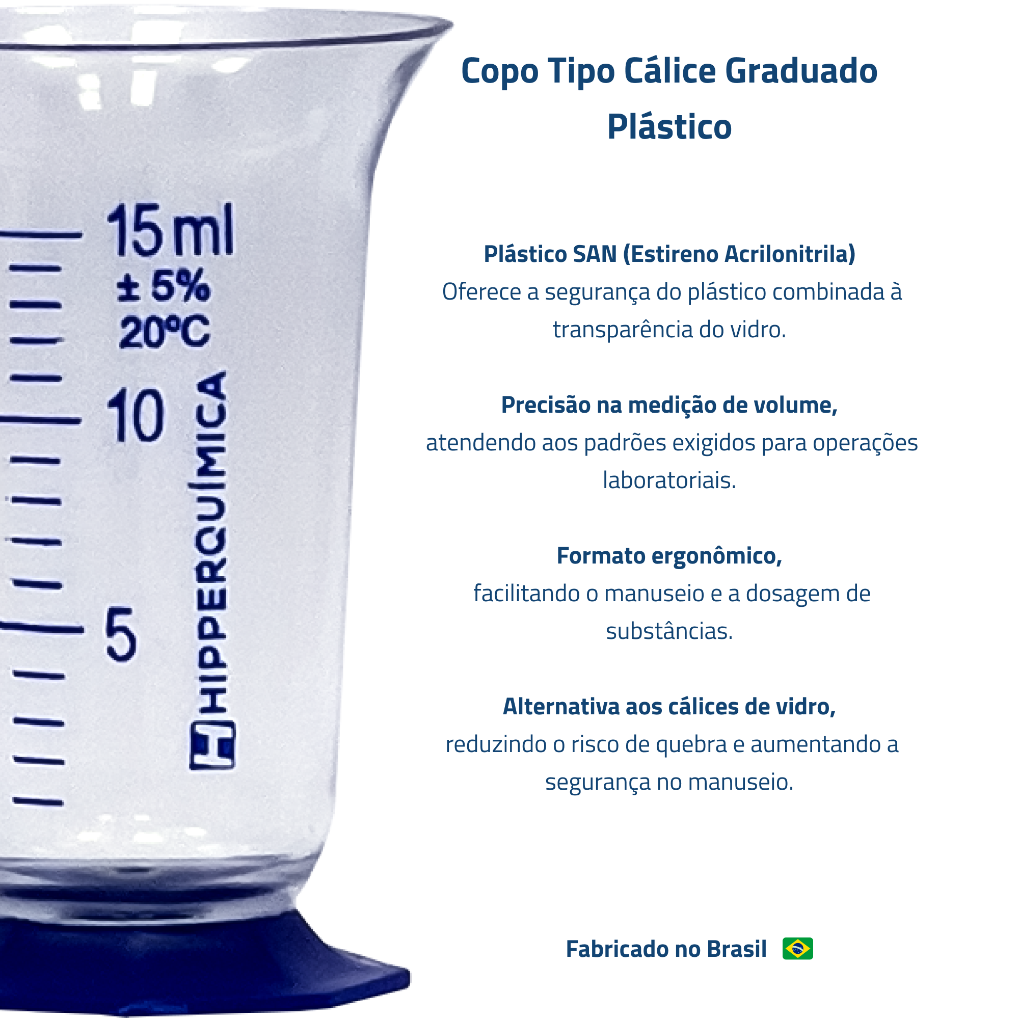 Copo Graduado Medidor Plástico Tipo Cálice