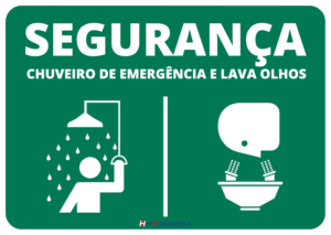 Chuveiro de Emergência com Lava Olhos