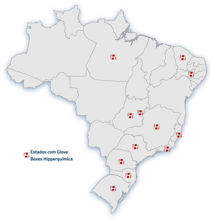 Mapa Brasil Glove Box Hipperquímica