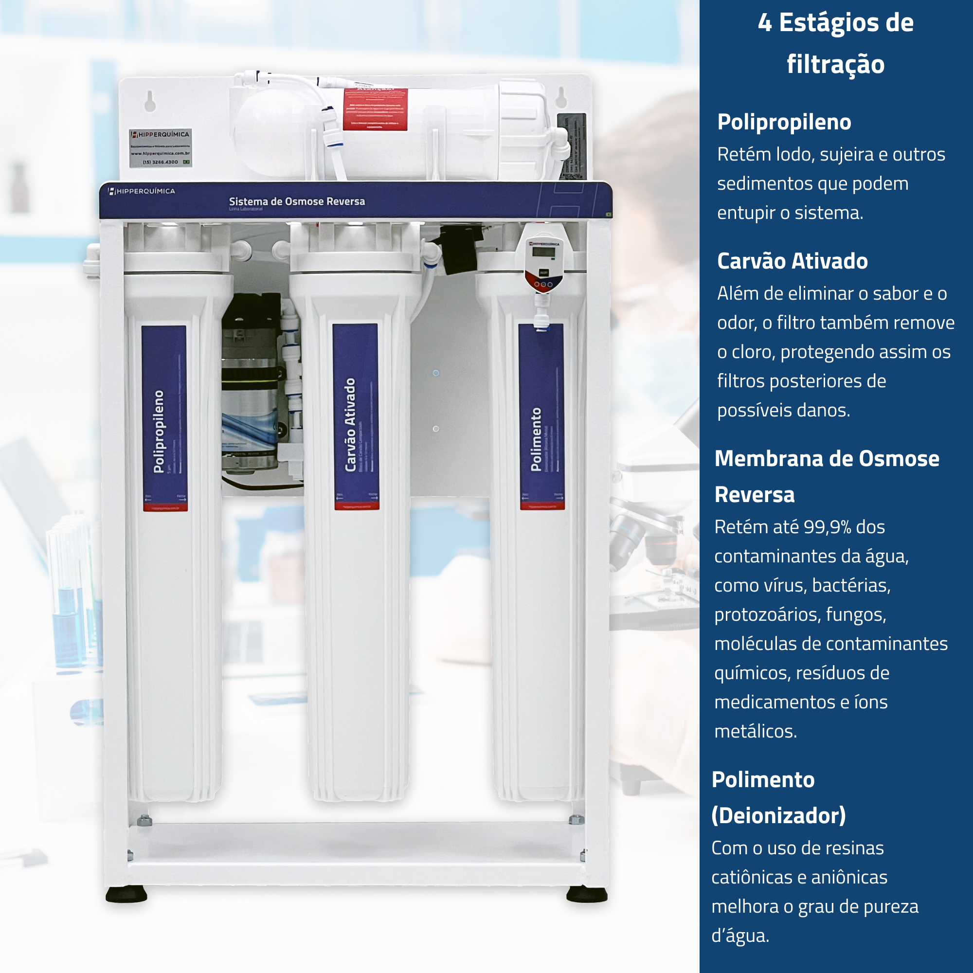 Sistema de Osmose Reversa 50L/h
