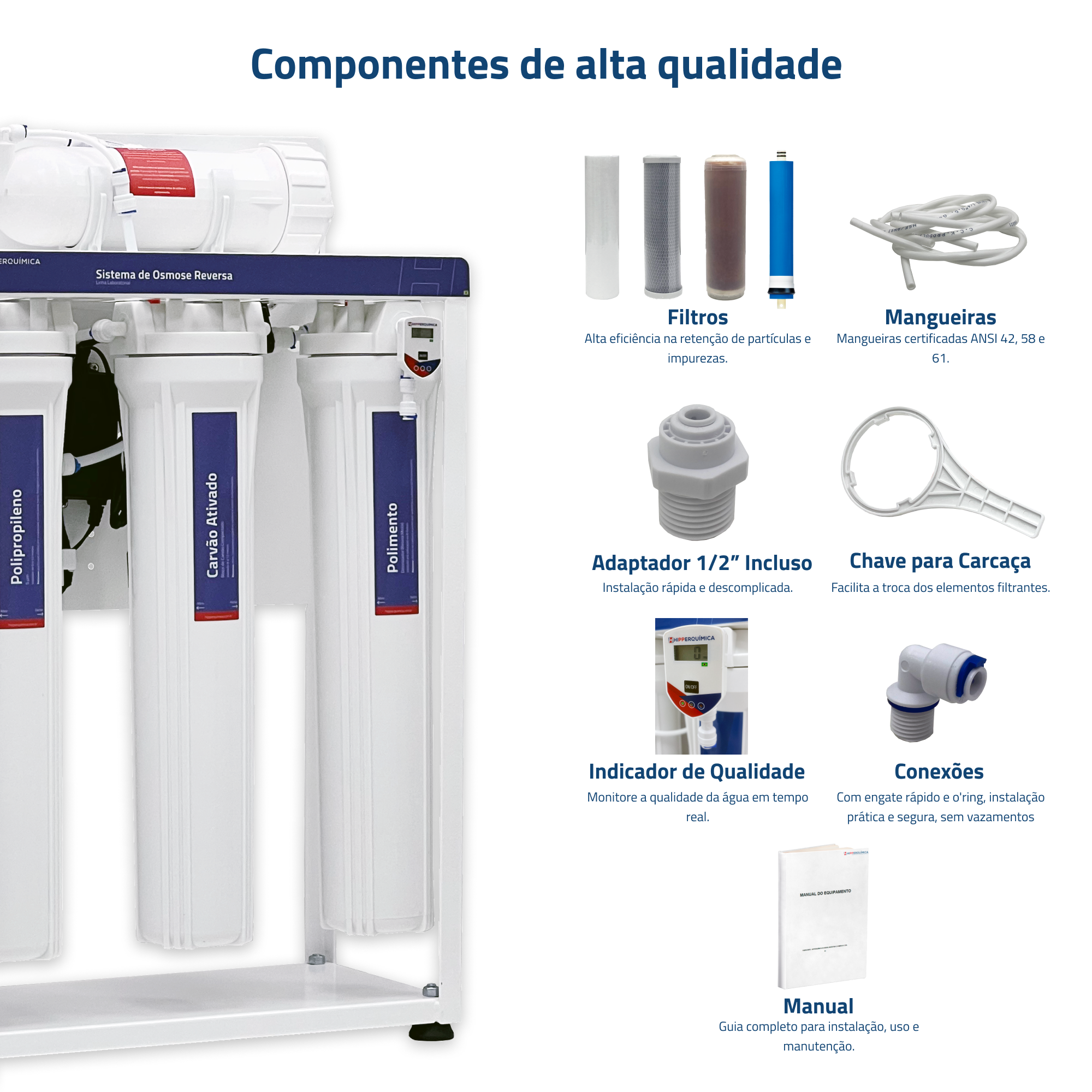 Sistema de Osmose Reversa 50L/h